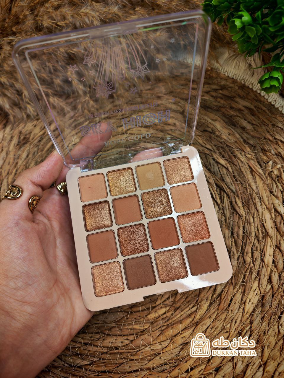 باليت آيشادو روز جولد – 16 لون ثابت وعالي البيجمنت